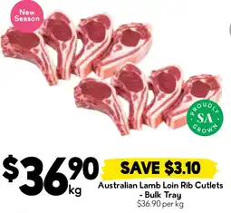Drakes Australian Lamb Loin Rib Cutlets offer