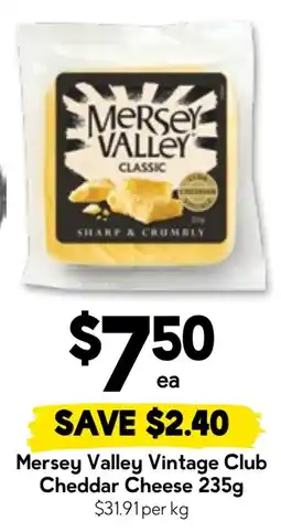 Drakes Mersey Valley Vintage Club Cheddar Cheese offer