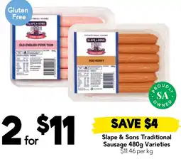 Drakes Slope & Sons Traditional Sausage Varieties offer