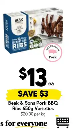 Drakes Beak & Sons Pork BBQ Ribs Varieties offer
