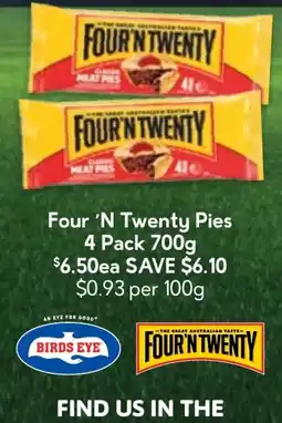 Drakes Four 'N Twenty Pies offer
