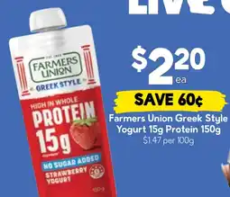 Drakes Farmers Union Greek Style Yogurt offer