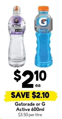 Drakes Gatorade or G Active offer