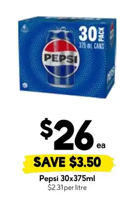 Drakes Pepsi 30x375ml offer