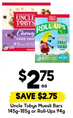 Drakes Uncle Tobys Muesli Bars offer