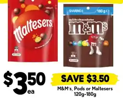 Drakes M&M's, Pods or Maltesers offer