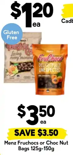 Drakes Menz Fruchocs or Choc Nut offer