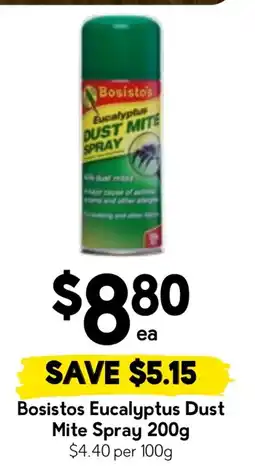 Drakes Bosistos Eucalyptus Dust Mite Spray offer