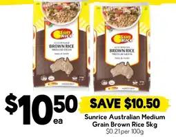 Drakes Sunrice Australian Medium Grain Brown Rice offer