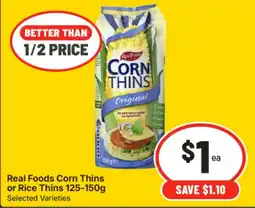 IGA Real Foods Corn Thins offer