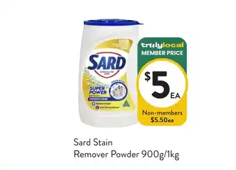 Sard Stain Remover Powder