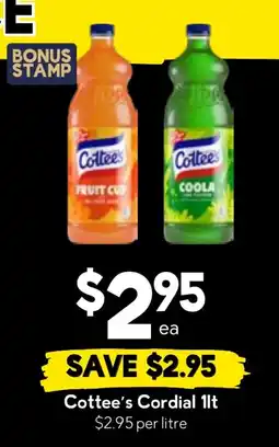Drakes Cottee's Cordial offer