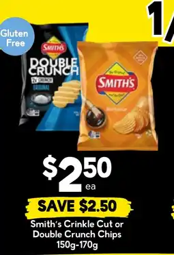Drakes Smith's Crinkle Cut or Double Crunch Chips offer