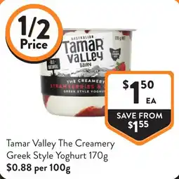Foodworks Tamar Valley The Creamery Greek Style Yoghurt offer