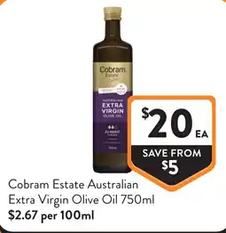 Foodworks Cobram Estate Australian Extra Virgin Olive Oil offer