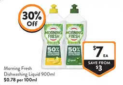 Foodworks Morning Fresh Dishwashing Liquid offer