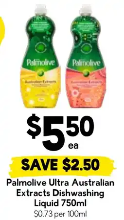Drakes Palmolive Ultra Australian Extracts Dishwashing Liquid offer