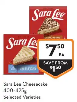Foodworks Sara Lee Cheesecake offer