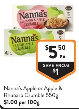 Foodworks Nanna's Apple Crumble offer