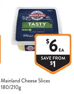 Foodworks Mainland Cheese Slices offer