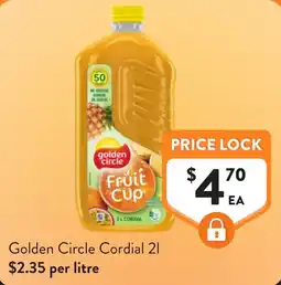 Foodworks Golden Circle Cordial offer