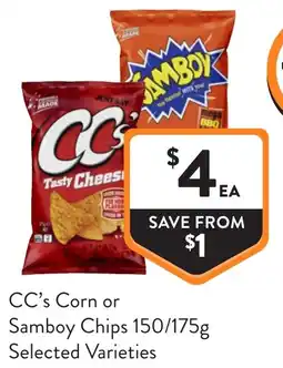 Foodworks CC's Corn or Samboy Chips offer
