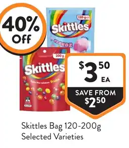Foodworks Skittles Bag offer
