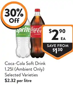 Foodworks Coca-Cola Soft Drink offer