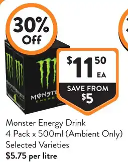 Foodworks Monster Energy Drink offer