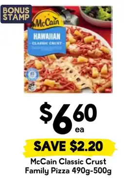 Drakes McCain Classic Crust Family Pizza offer