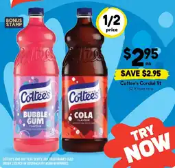 Drakes Cottee's Cordial offer