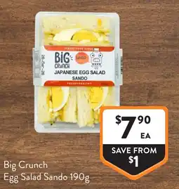 Foodworks Big Crunch Egg Salad Sando offer