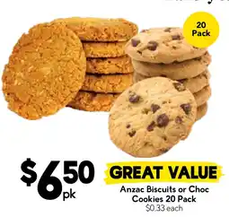 Drakes Anzac Biscuits or Choc Cookies offer
