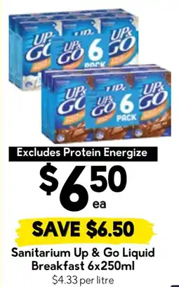 Drakes Sanitarium Up & Go Liquid Breakfast offer