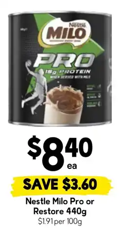 Drakes Nestle Milo Pro offer