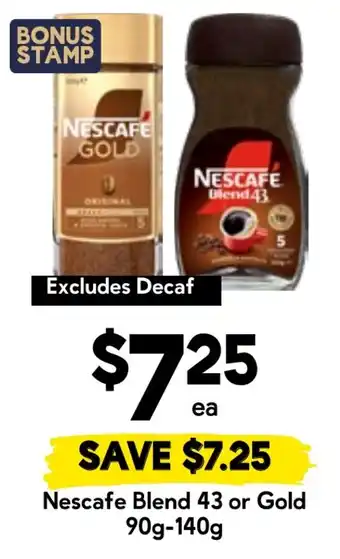 Nescafe Blend 43 or Gold