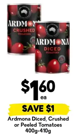 Drakes Ardmona Diced, Crushed or Peeled Tomatoes offer