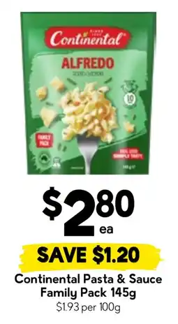 Drakes Continental Pasta & Sauce Family Pack offer