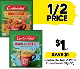Drakes Continental Cup A Pasta Instant Snack offer