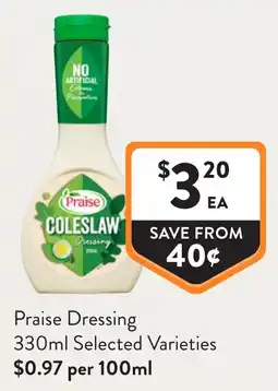 Foodworks Praise Dressing offer