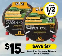 Drakes Brunnings Premium Garden Hose 15 Metres offer