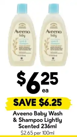 Drakes Aveeno Baby Wash & Shampoo Lightly Scented offer