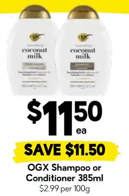Drakes OGX Shampoo or Conditioner offer