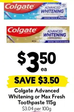 Drakes Colgate Advanced Whitening Toothpaste offer