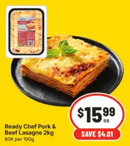 IGA Ready Chef Pork & Beef Lasagne offer