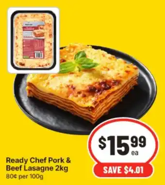 Ready Chef Pork & Beef Lasagne