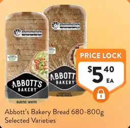 Foodworks Abbott's Bakery Bread Selected Varieties offer