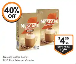 Foodworks Nescafé Coffee Sachet offer