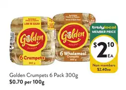 Foodworks Golden Crumpets offer