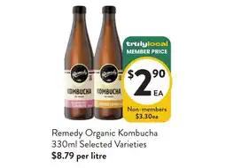 Foodworks Remedy Organic Kombucha Selected Varieties offer